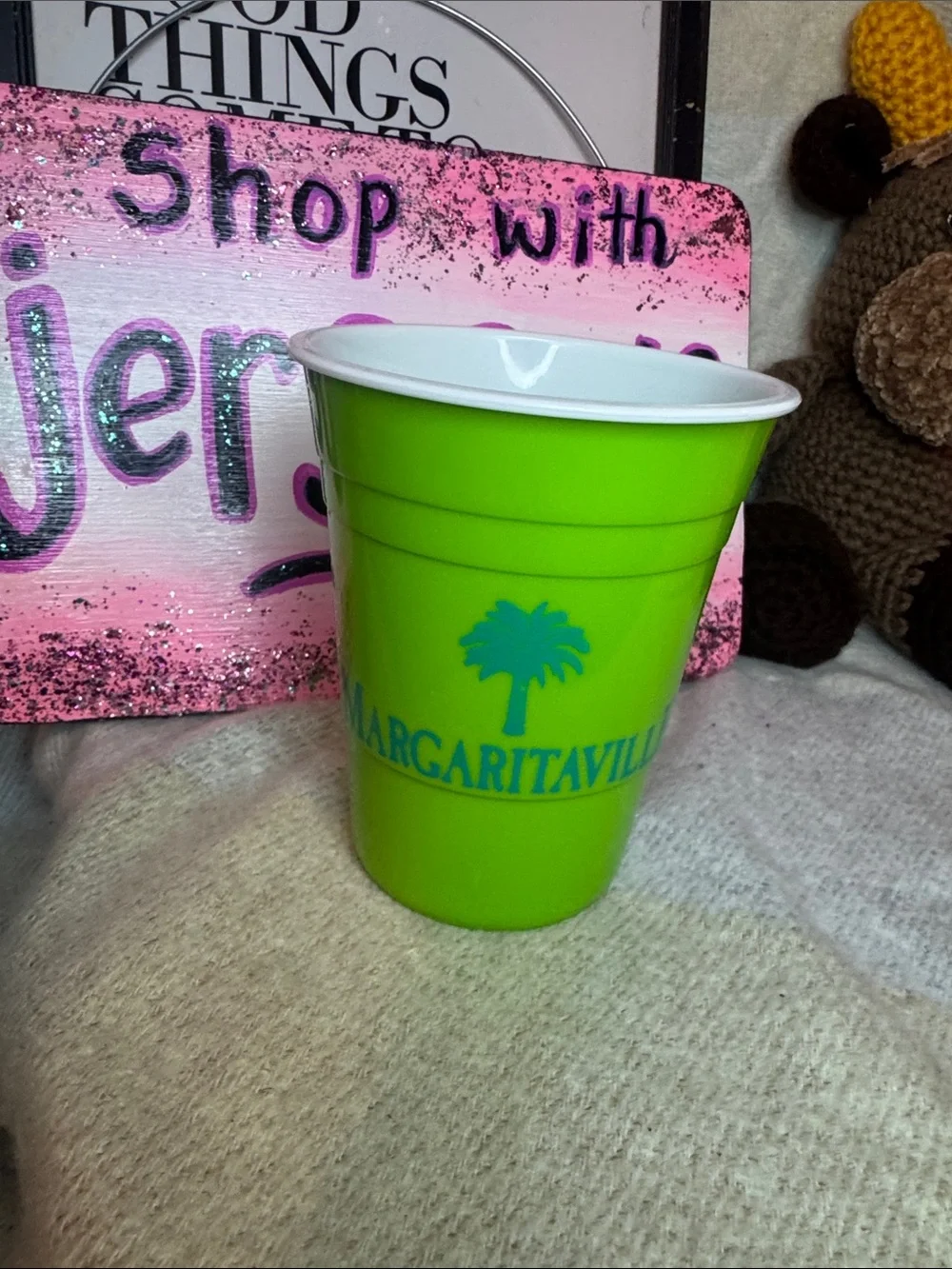 Margaritaville Bright Orange Disposable Party Cup